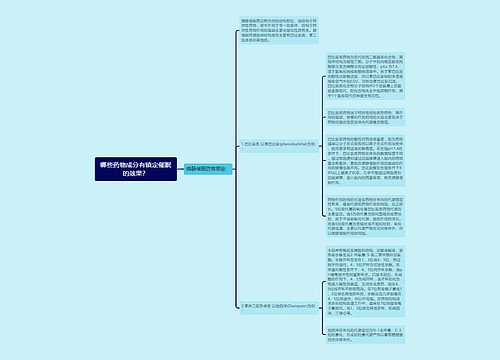 哪些药物成分有镇定催眠的效果？