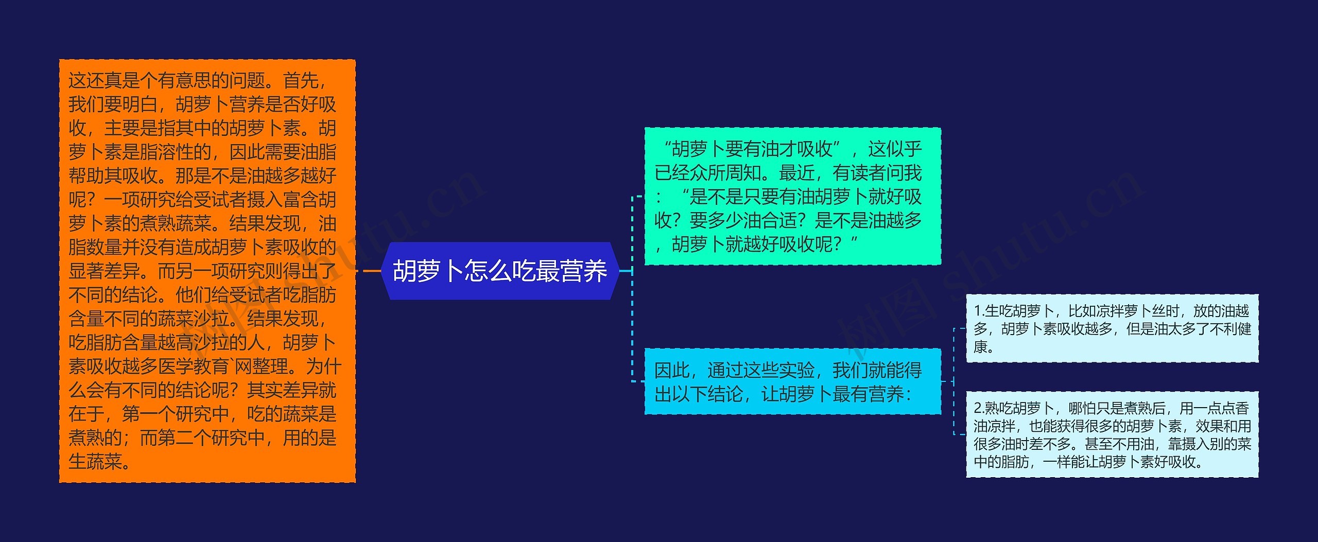 胡萝卜怎么吃最营养思维导图