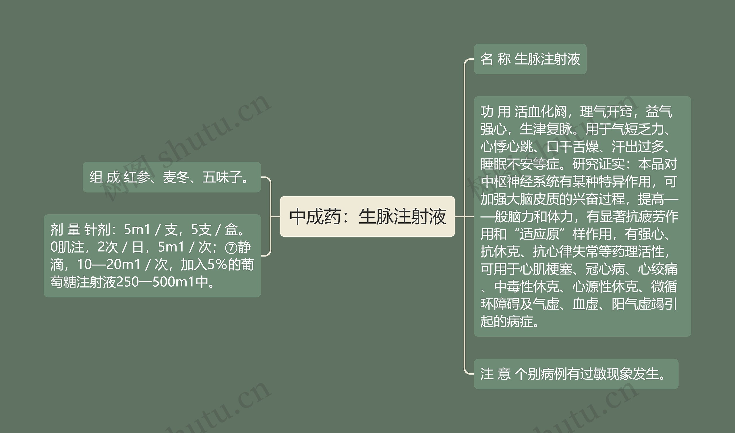 中成药：生脉注射液