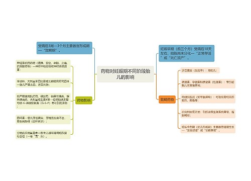 药物对妊娠期不同阶段胎儿的影响