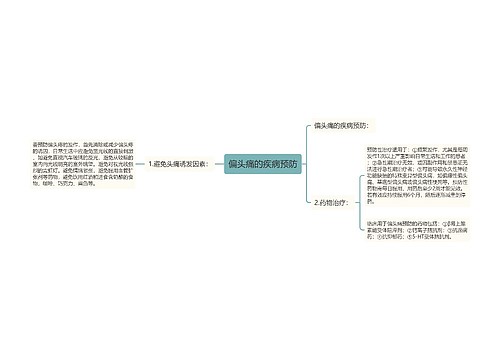 偏头痛的疾病预防