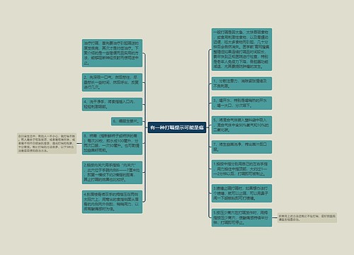 有一种打嗝提示可能是癌