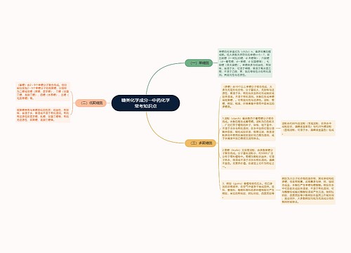 糖类化学成分--中药化学常考知识点