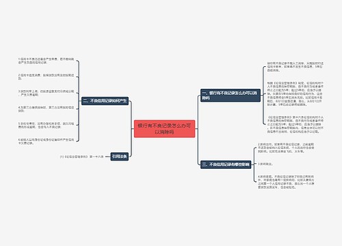 银行有不良记录怎么办可以消除吗