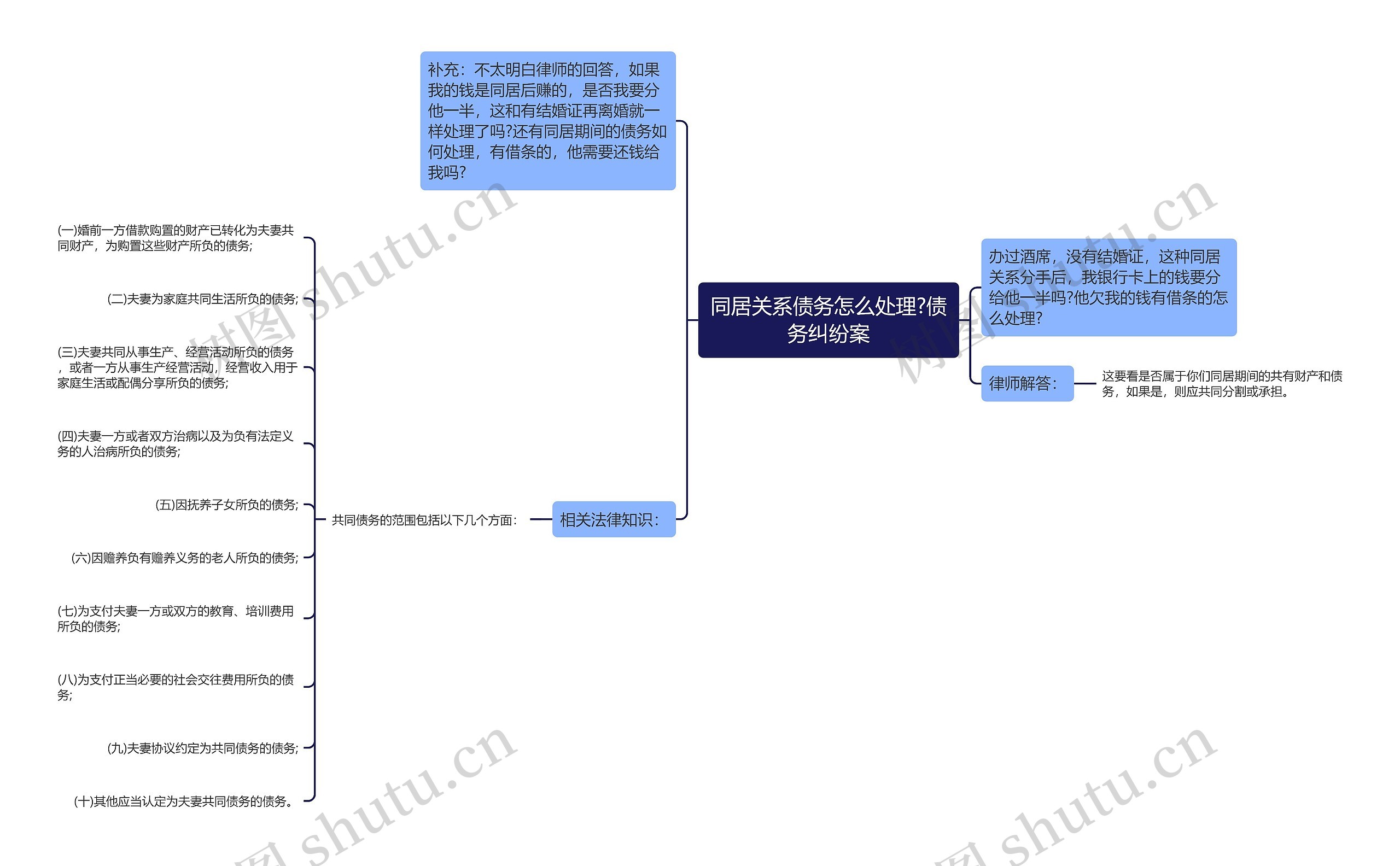 同居关系债务怎么处理?债务纠纷案