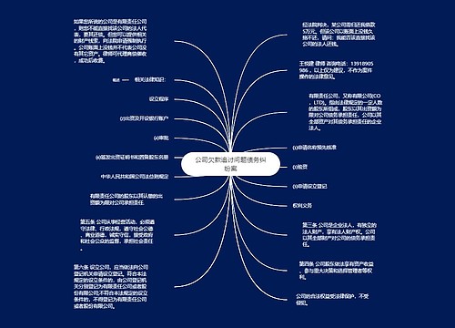 公司欠款追讨问题债务纠纷案