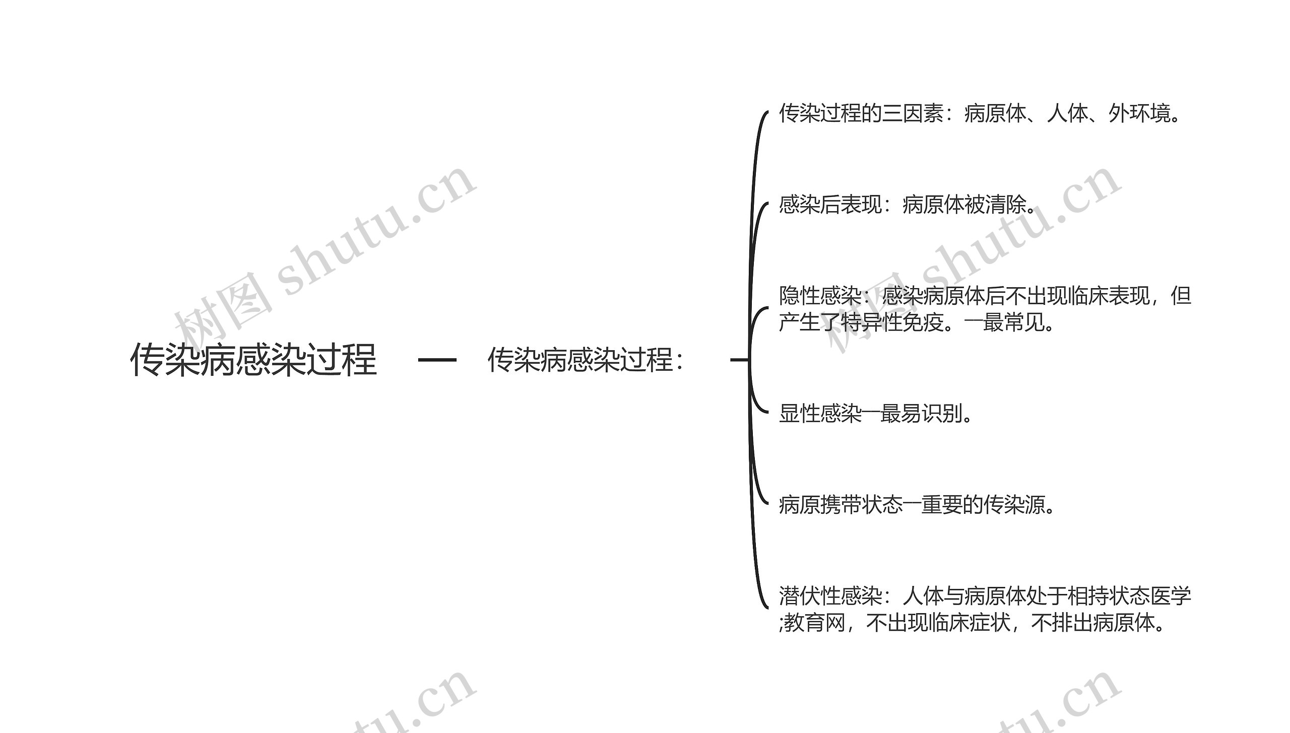 传染病感染过程思维导图