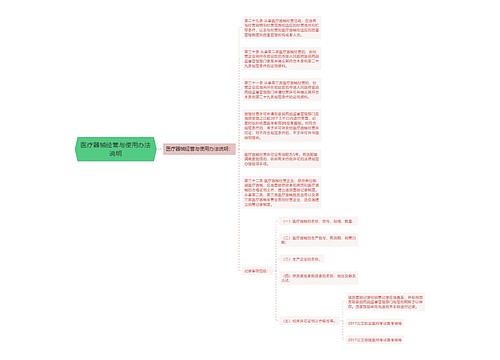 医疗器械经营与使用办法说明