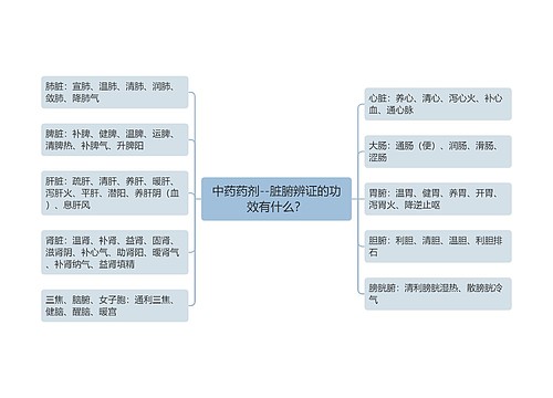 中药药剂--脏腑辨证的功效有什么？