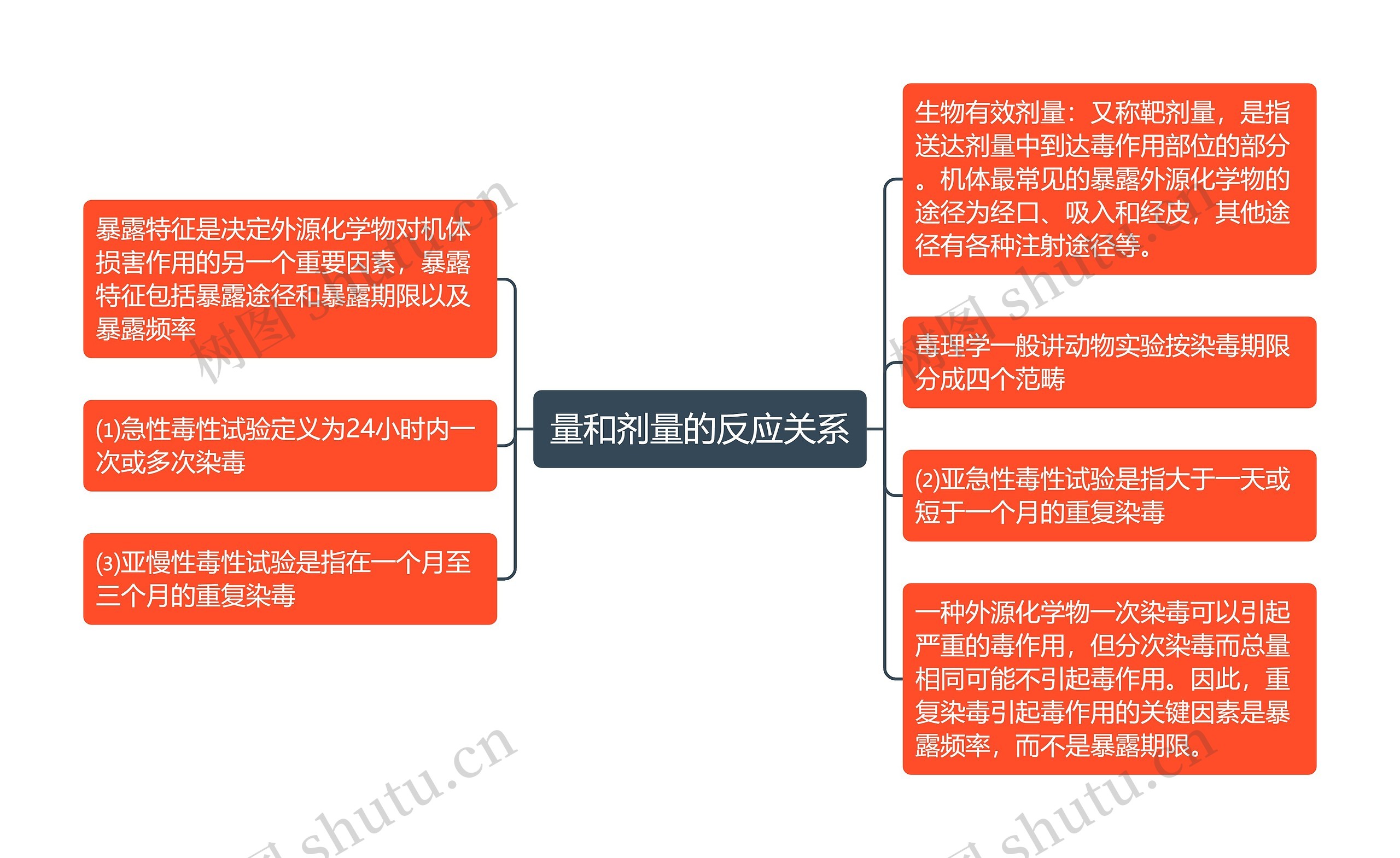 量和剂量的反应关系思维导图