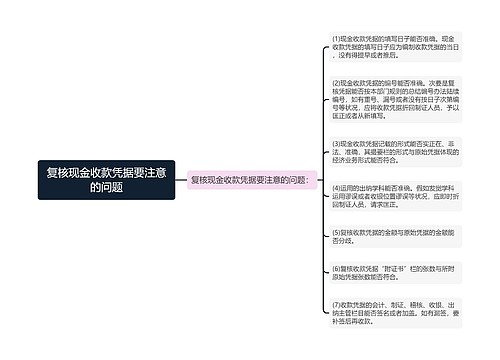 复核现金收款凭据要注意的问题