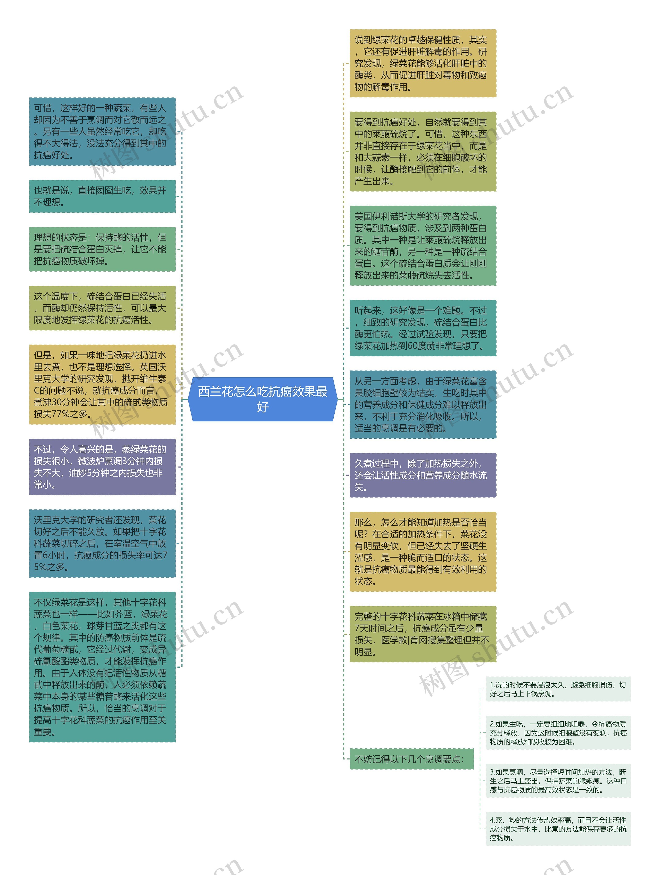 西兰花怎么吃抗癌效果最好思维导图