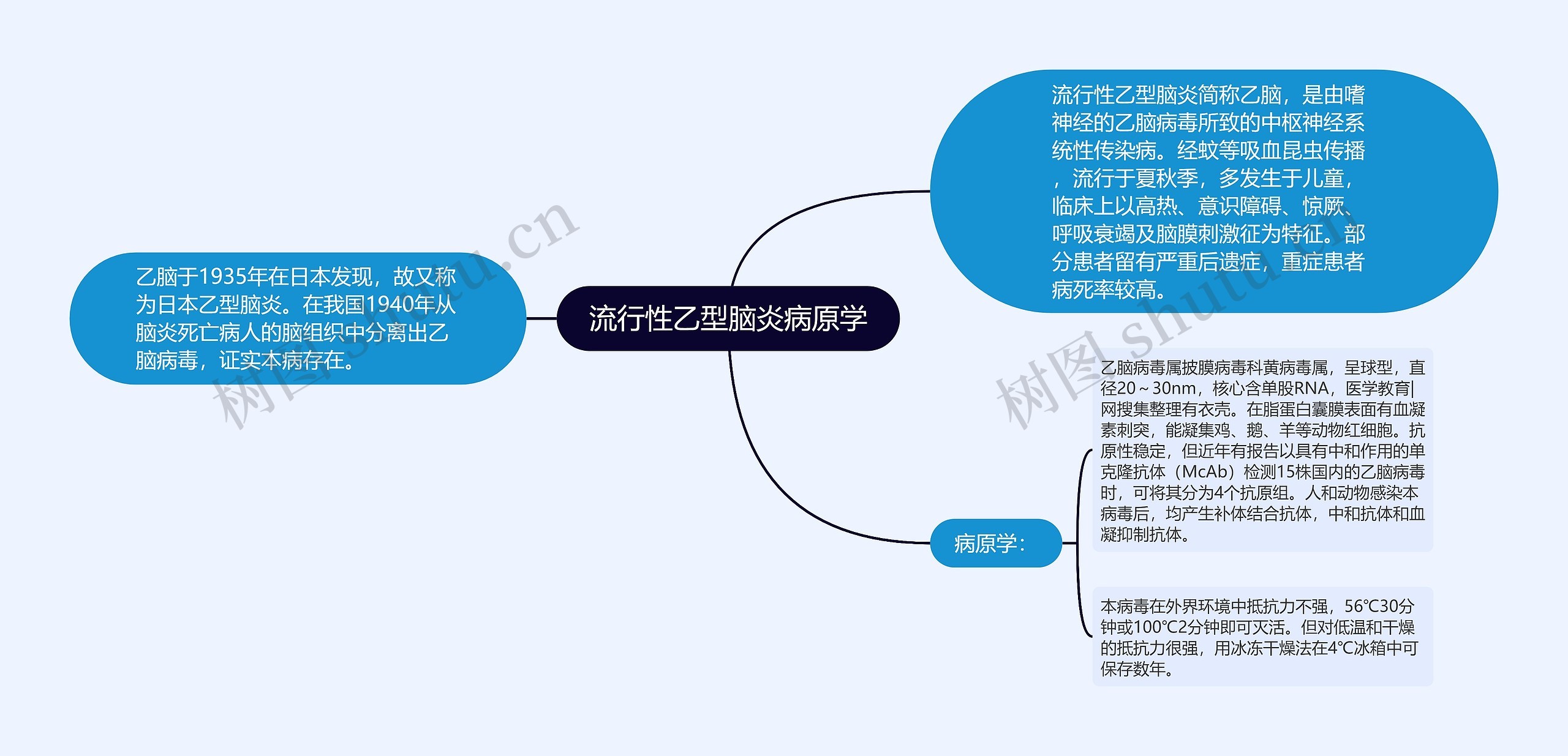 流行性乙型脑炎病原学思维导图