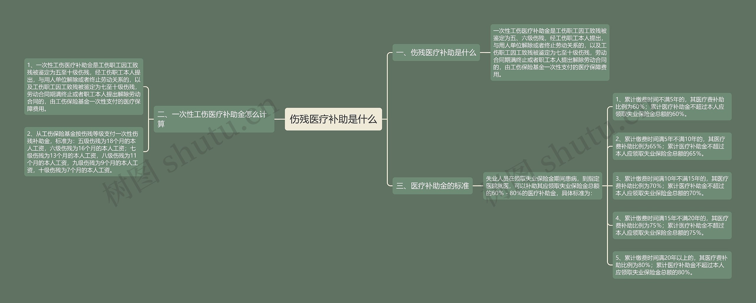 伤残医疗补助是什么思维导图