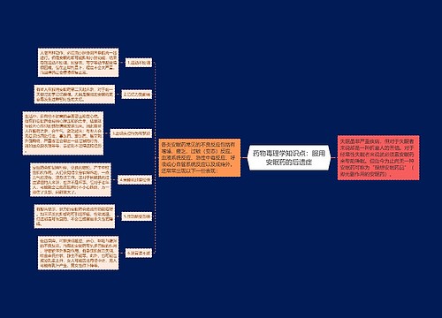 药物毒理学知识点：服用安眠药的后遗症