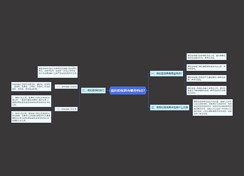 债的担保具有哪些特点?