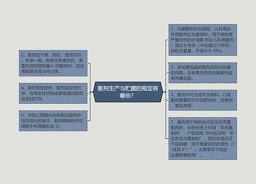 散剂生产与贮藏的规定有哪些？