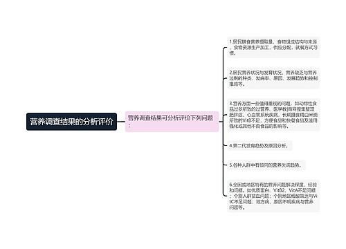 营养调查结果的分析评价