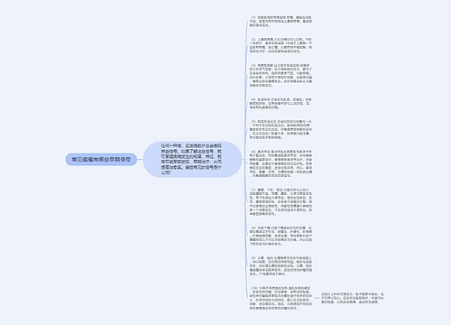 常见癌瘤有哪些早期信号