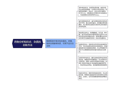 药物分析知识点：杂质的去除方法