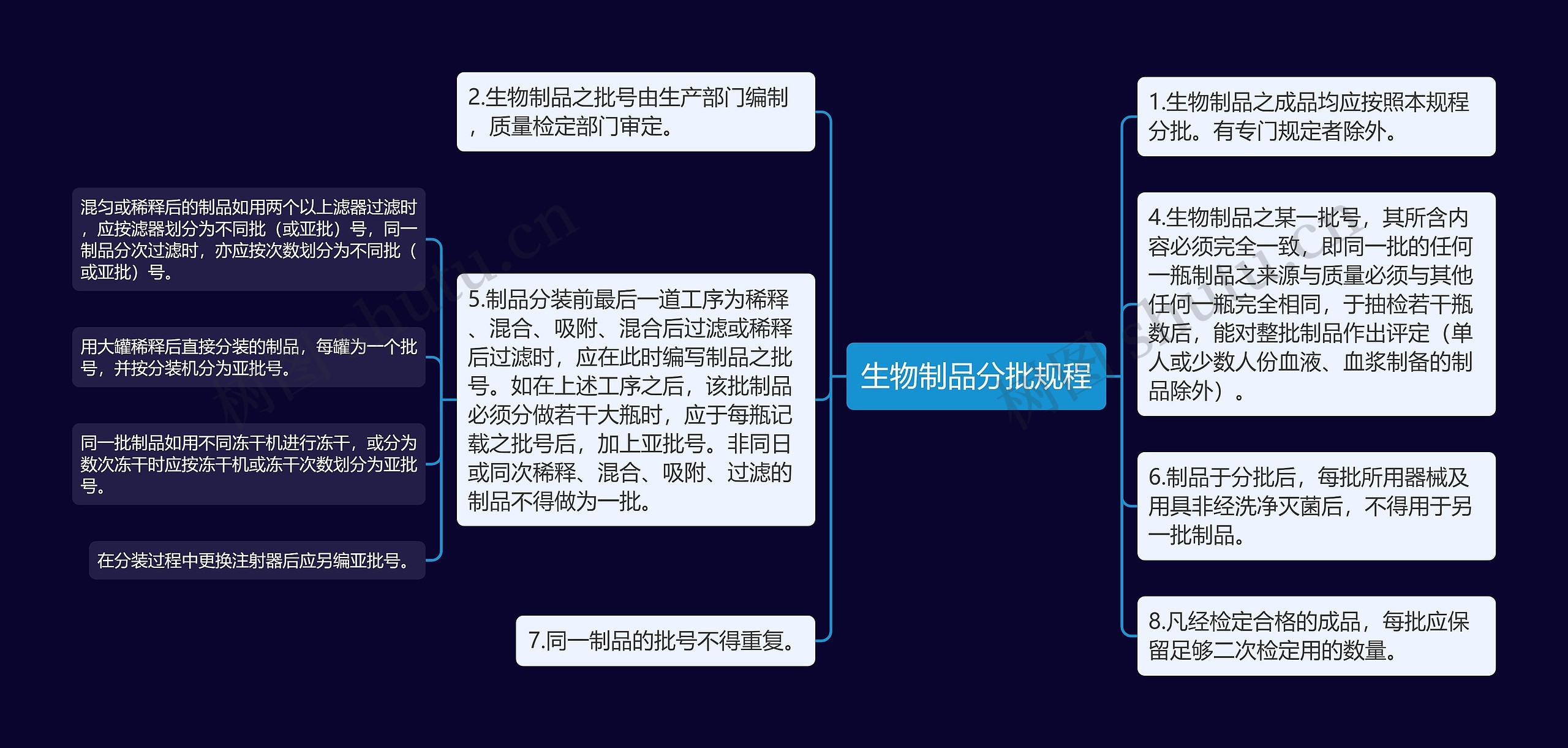 生物制品分批规程思维导图