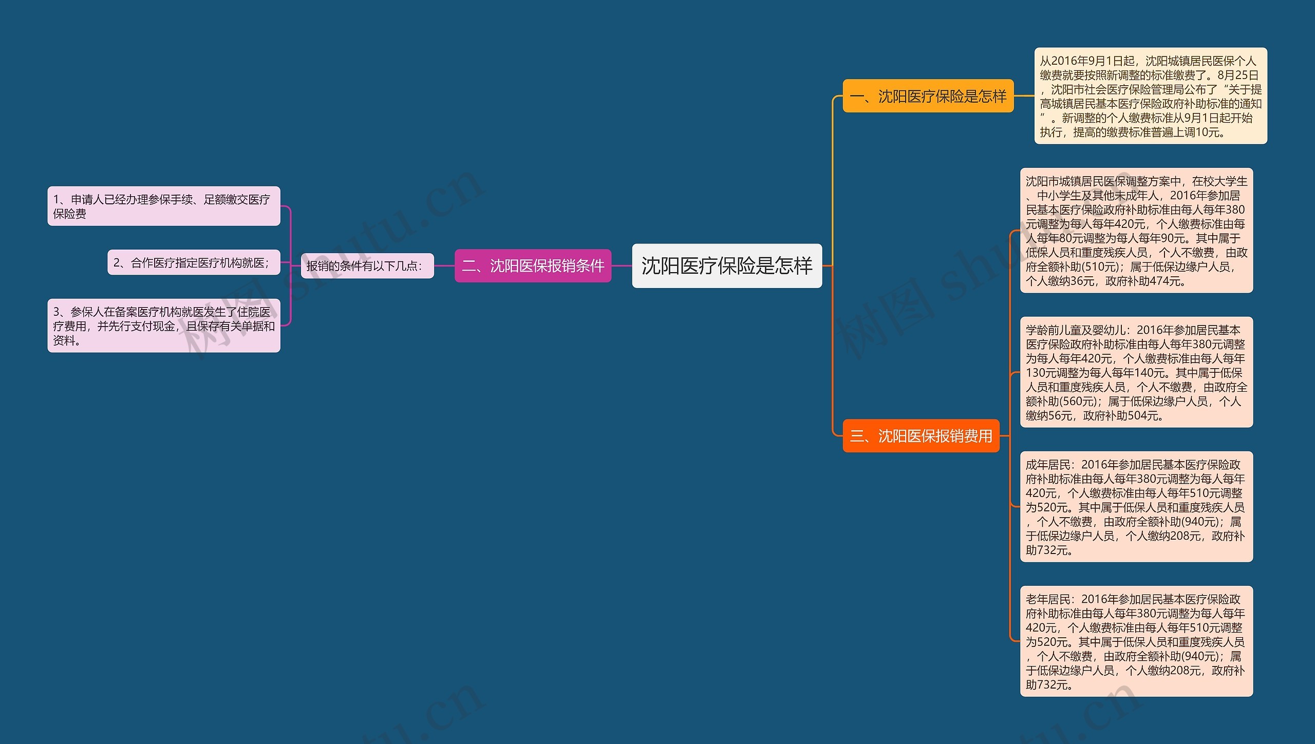 沈阳医疗保险是怎样思维导图