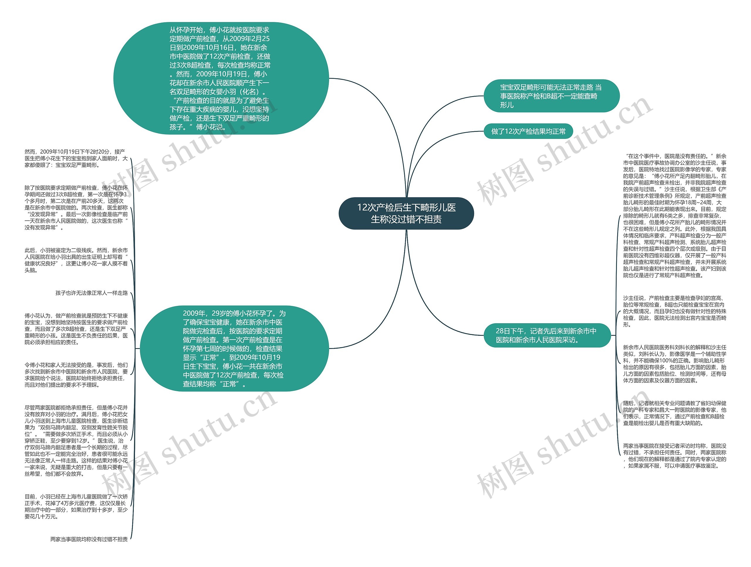 12次产检后生下畸形儿医生称没过错不担责思维导图