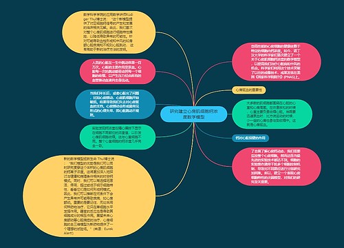 研究建立心房肌细胞钙浓度数学模型