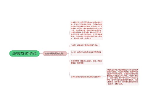 抗病毒药的药物功能