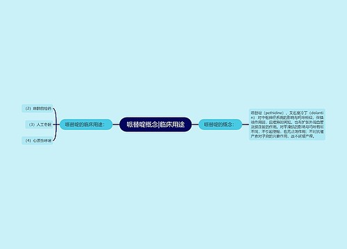哌替啶概念|临床用途