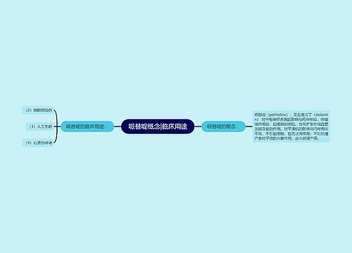 哌替啶概念|临床用途