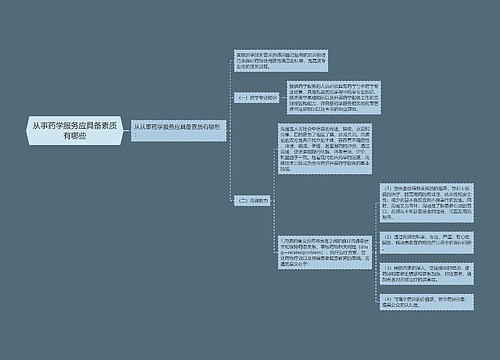 从事药学服务应具备素质有哪些