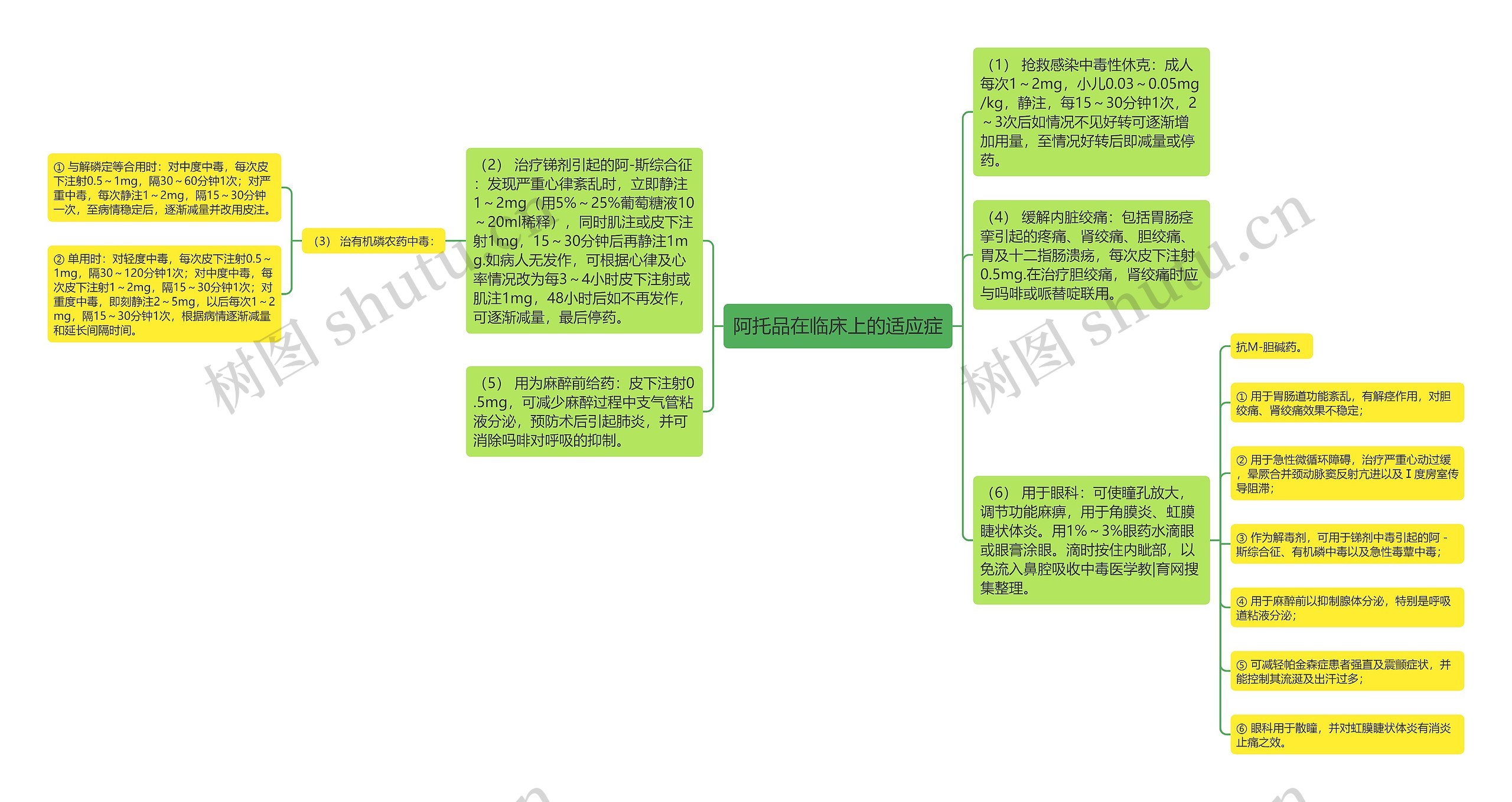 阿托品在临床上的适应症