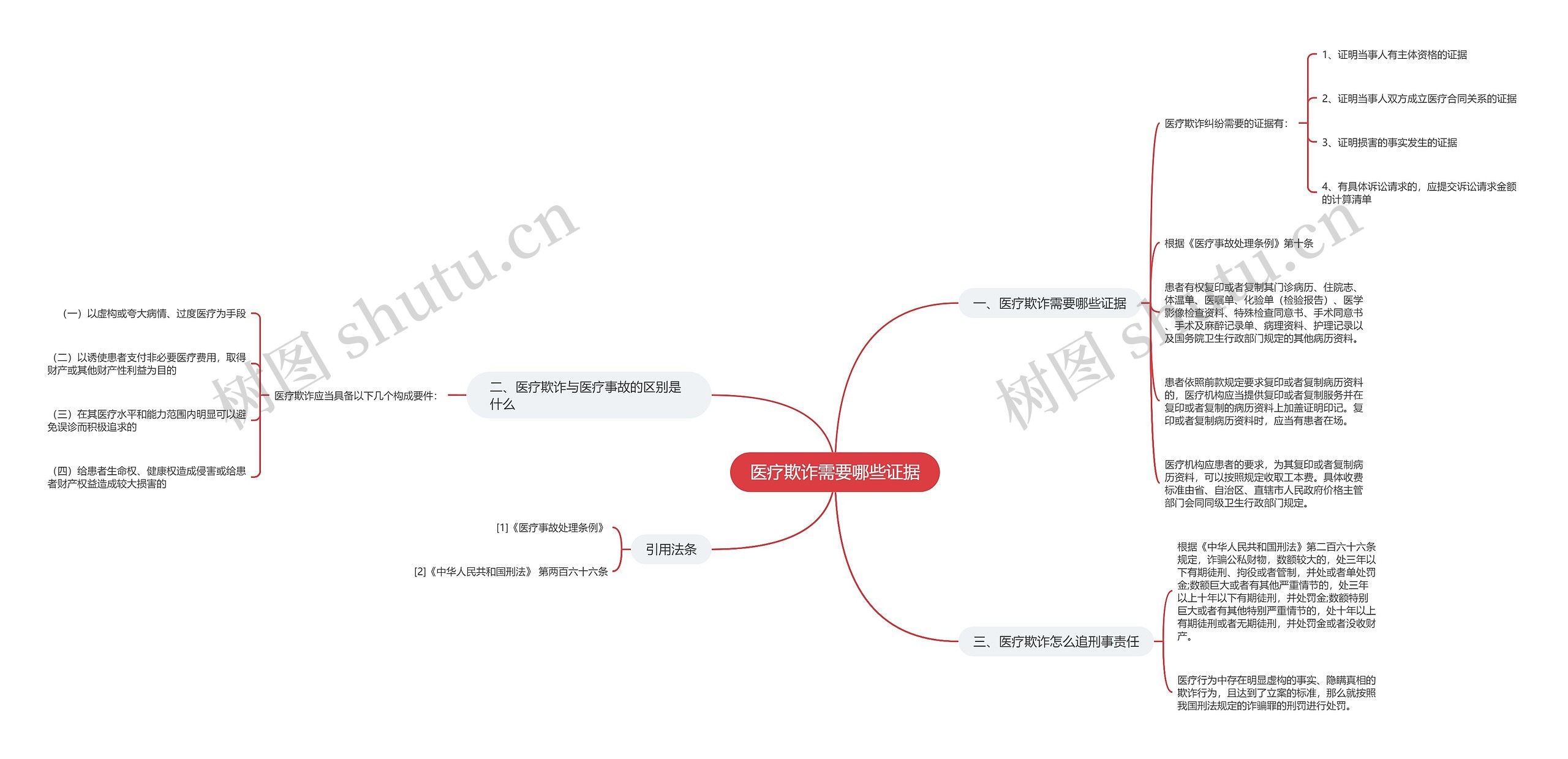 医疗欺诈需要哪些证据思维导图