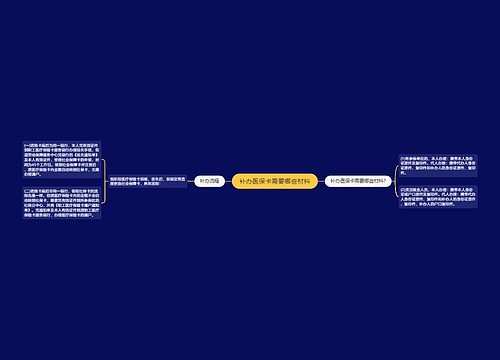 补办医保卡需要哪些材料