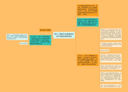 湖北一医院80余患者输血染艾滋医院借款赔偿