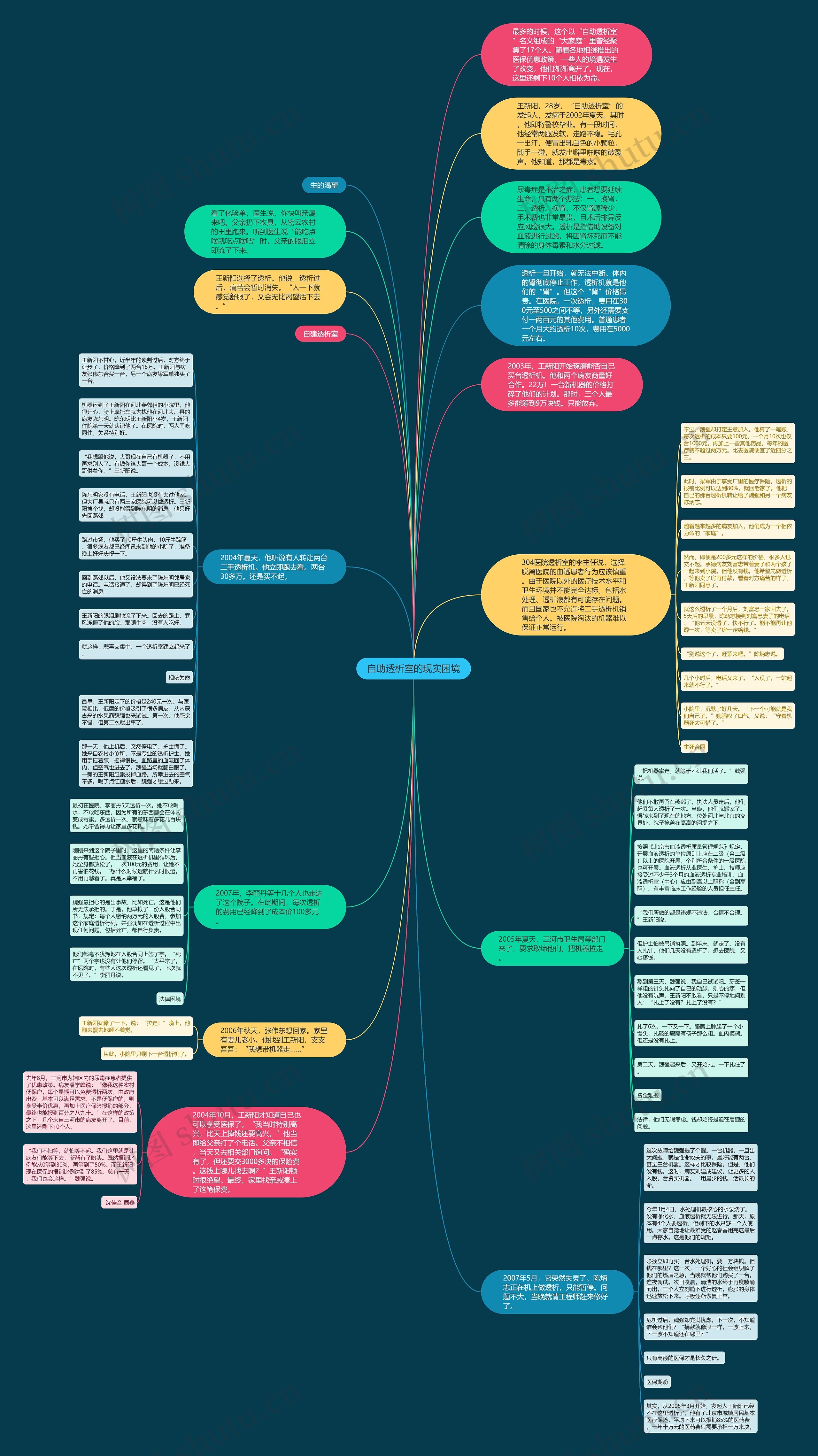 自助透析室的现实困境思维导图