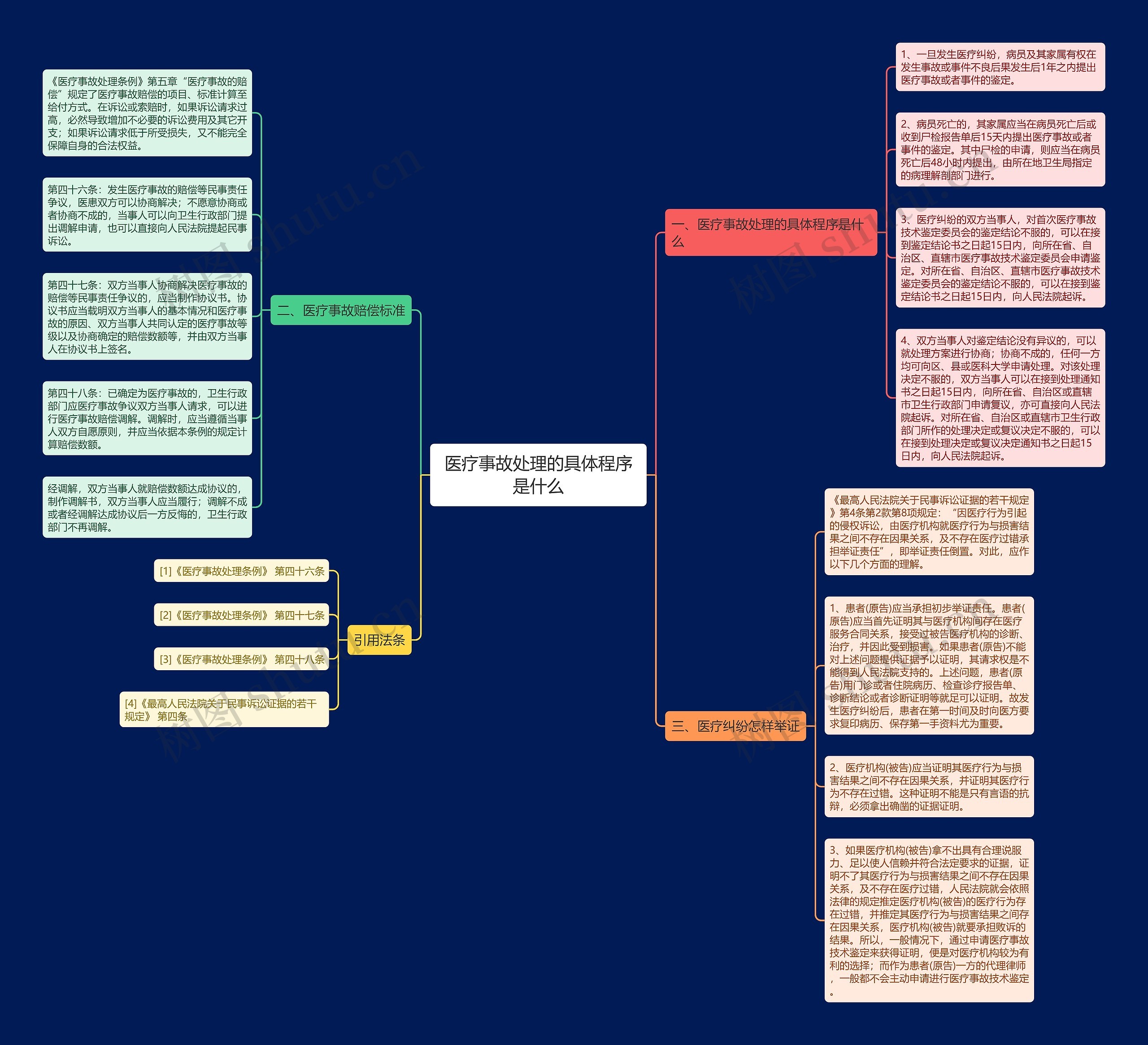 医疗事故处理的具体程序是什么思维导图