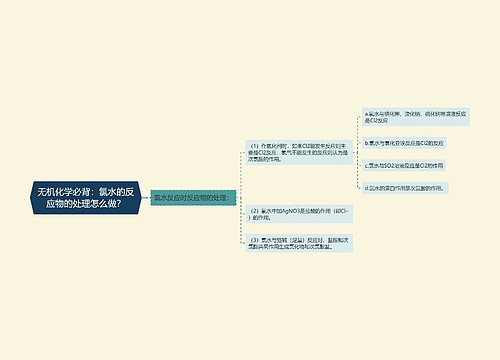 无机化学必背：氯水的反应物的处理怎么做？