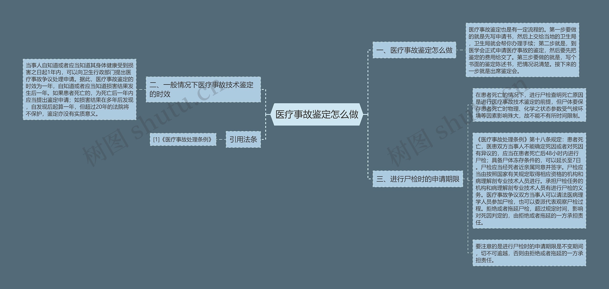 医疗事故鉴定怎么做思维导图