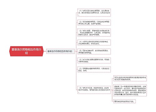 普萘洛尔药物相互作用介绍