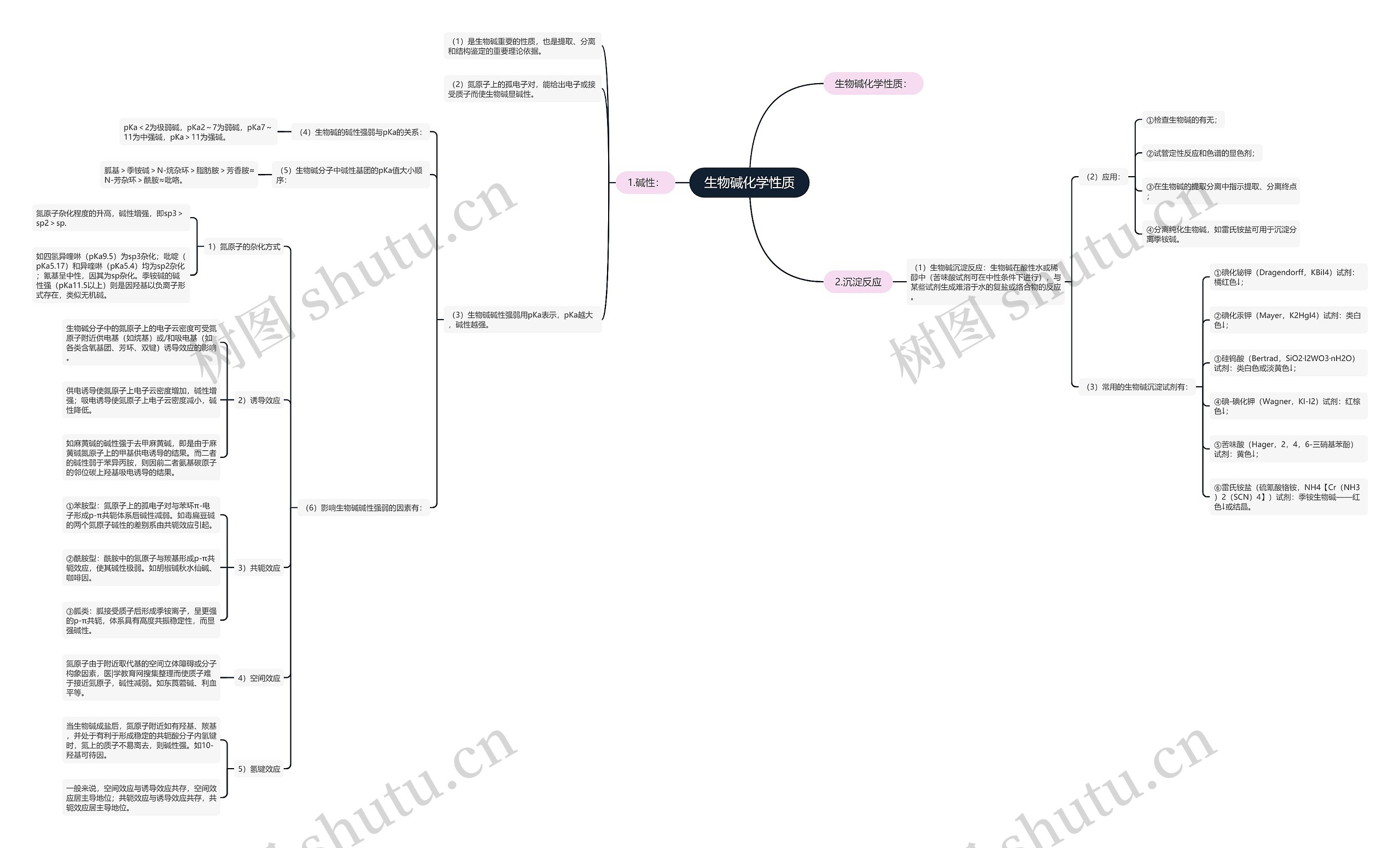 生物碱化学性质思维导图