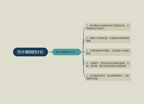 饮片调剂的计价