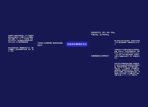 四逆汤含量测定方法