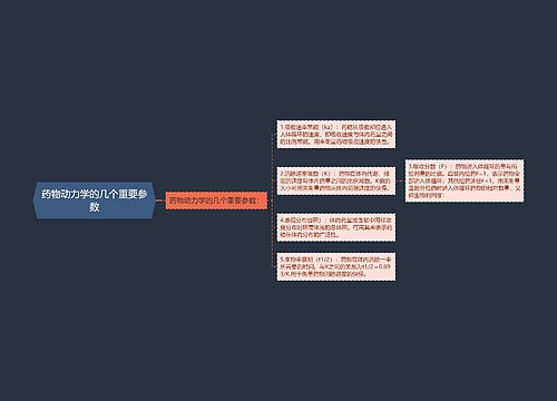 药物动力学的几个重要参数