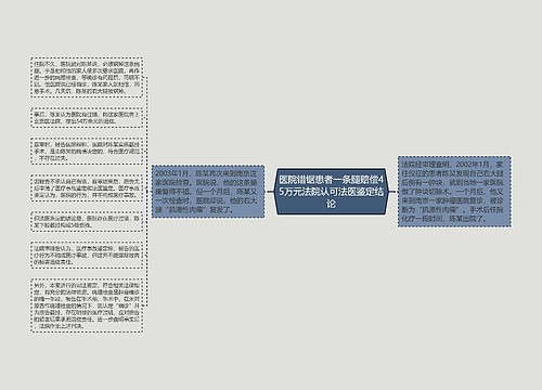 医院错锯患者一条腿赔偿45万元法院认可法医鉴定结论