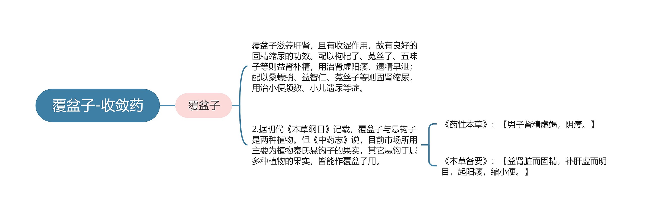 覆盆子-收敛药思维导图