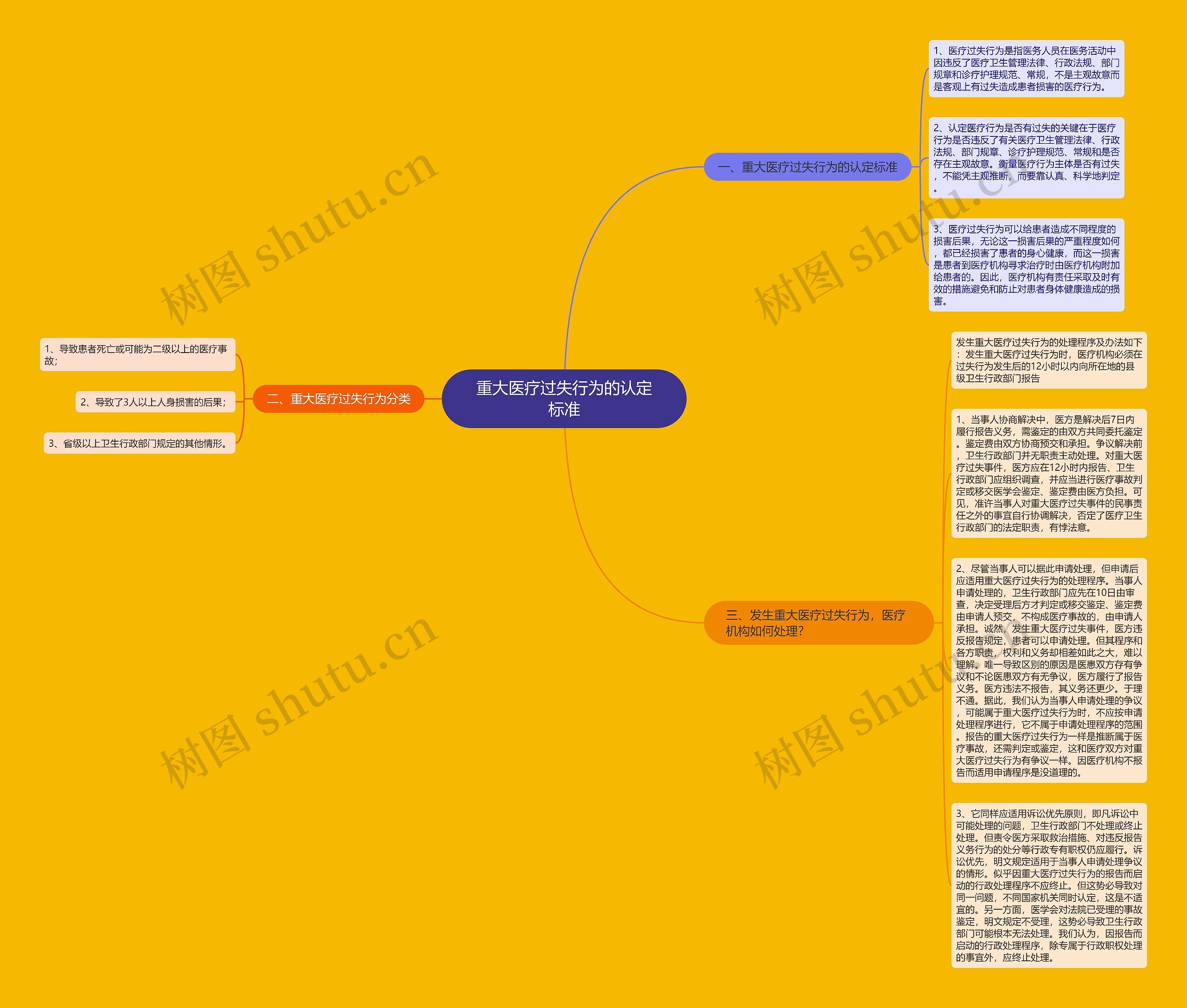 重大医疗过失行为的认定标准思维导图