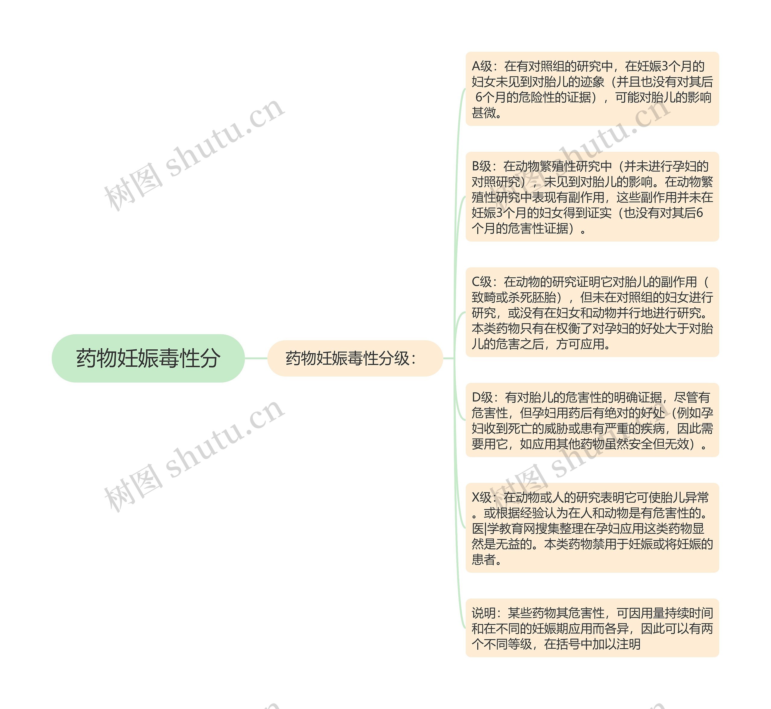 药物妊娠毒性分思维导图