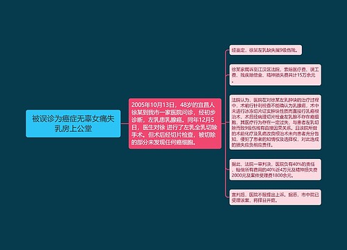 被误诊为癌症无辜女痛失乳房上公堂